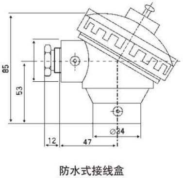 工業(yè)用熱電偶防水式接線盒圖